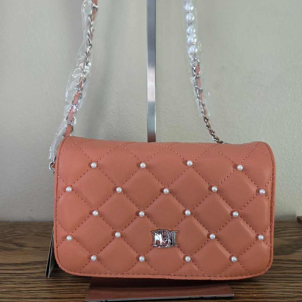 Badgley Mischka Coral Quilted Crossbody Bag